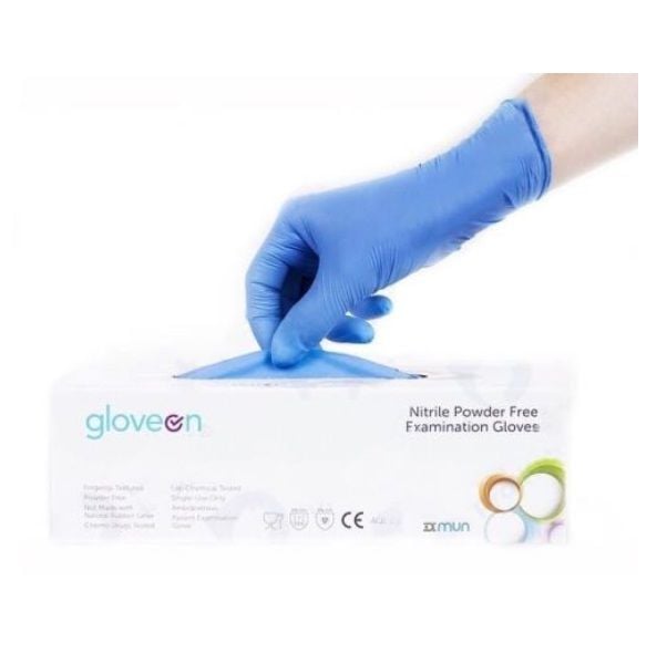 Gloveon Nitril Eldiven. Mavi. Pudrasız. Large. 100/pk