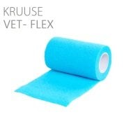 Kruuse Vet-Flex Cohesive Bandaj. 10 cm x 4.5 metre. Mavi