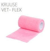 Kruuse Vet-Flex Cohesive Bandaj. 10 cm x 4.5 metre. Pembe