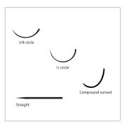 Kruuse-Vet Sütür İğnesi. Spring Eye. Düz. Keskin. 75 mm. 10/pk