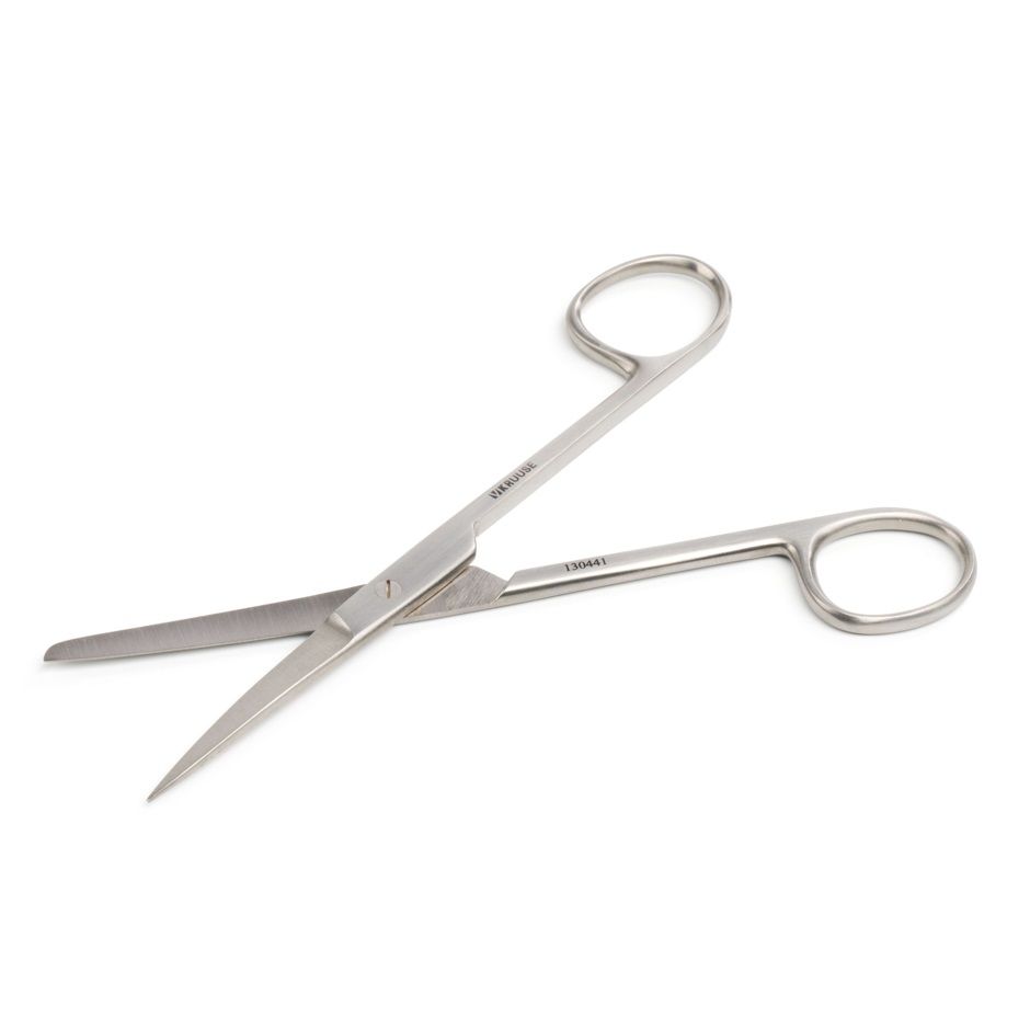 Kruuse-Vet Grazil Diseksiyon Makası. 14 cm / 5.5, Künt / Sivri. Düz