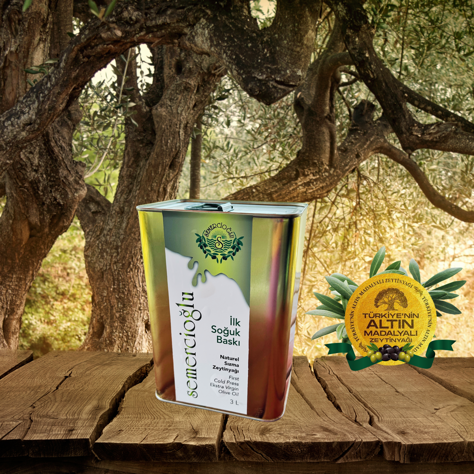 2024-2025 3 L İLK SOĞUK BASKI NATUREL SIZMA ZEYTİNYAĞI