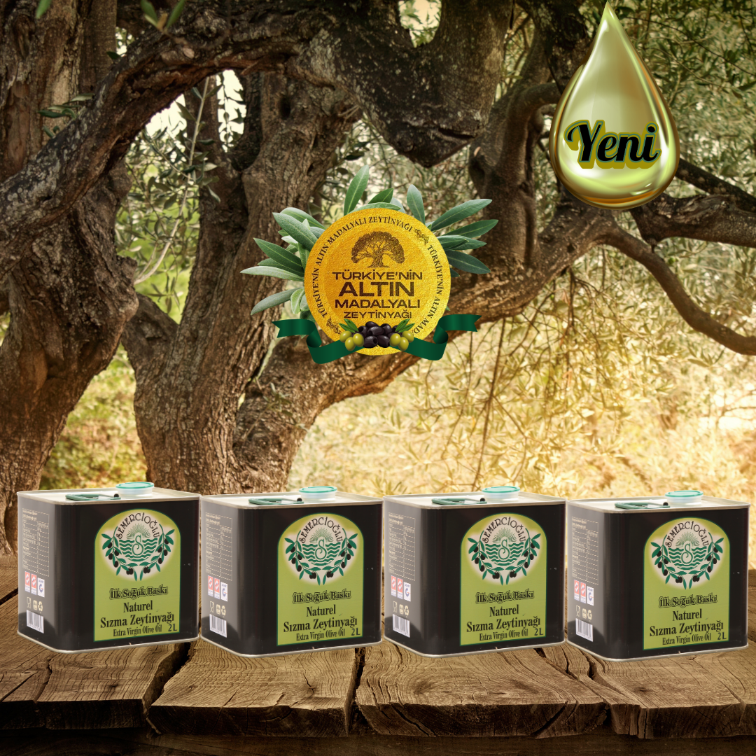 4 ADET 2025 YENİ SEZON 2LT İLK SOĞUK BASKI NATÜREL SIZMA ZEYTİNYAĞI (ERKEN HASAT)