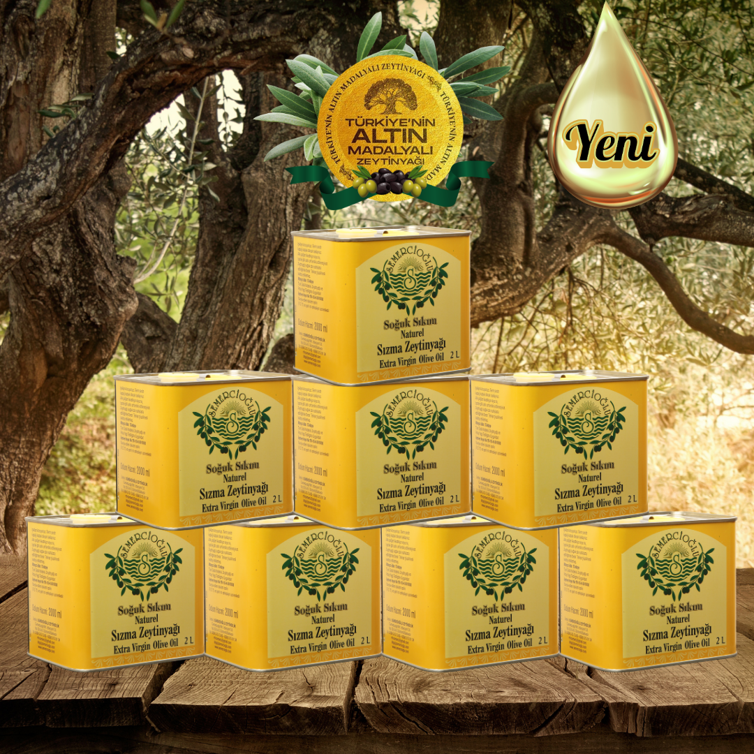 8 Adet 2025 - 2026 Hasatı 2lt Klasik Sızma Zeytinyağı Olgun Hasat