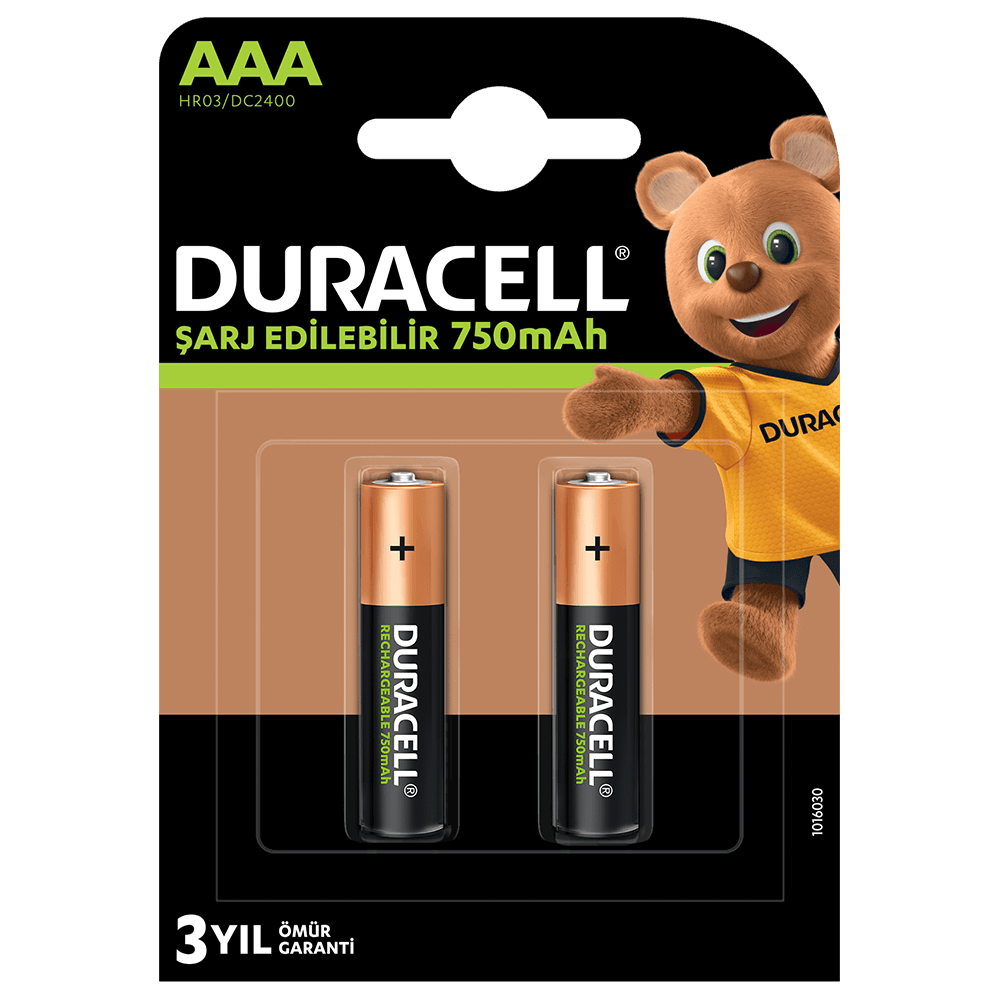 Duracell Şarj Edilebilir AAA 750mAh Pil 2 adet