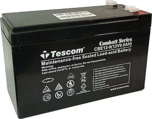 TESCOM 12V 9AH BAKIMSIZ KURU AKÜ