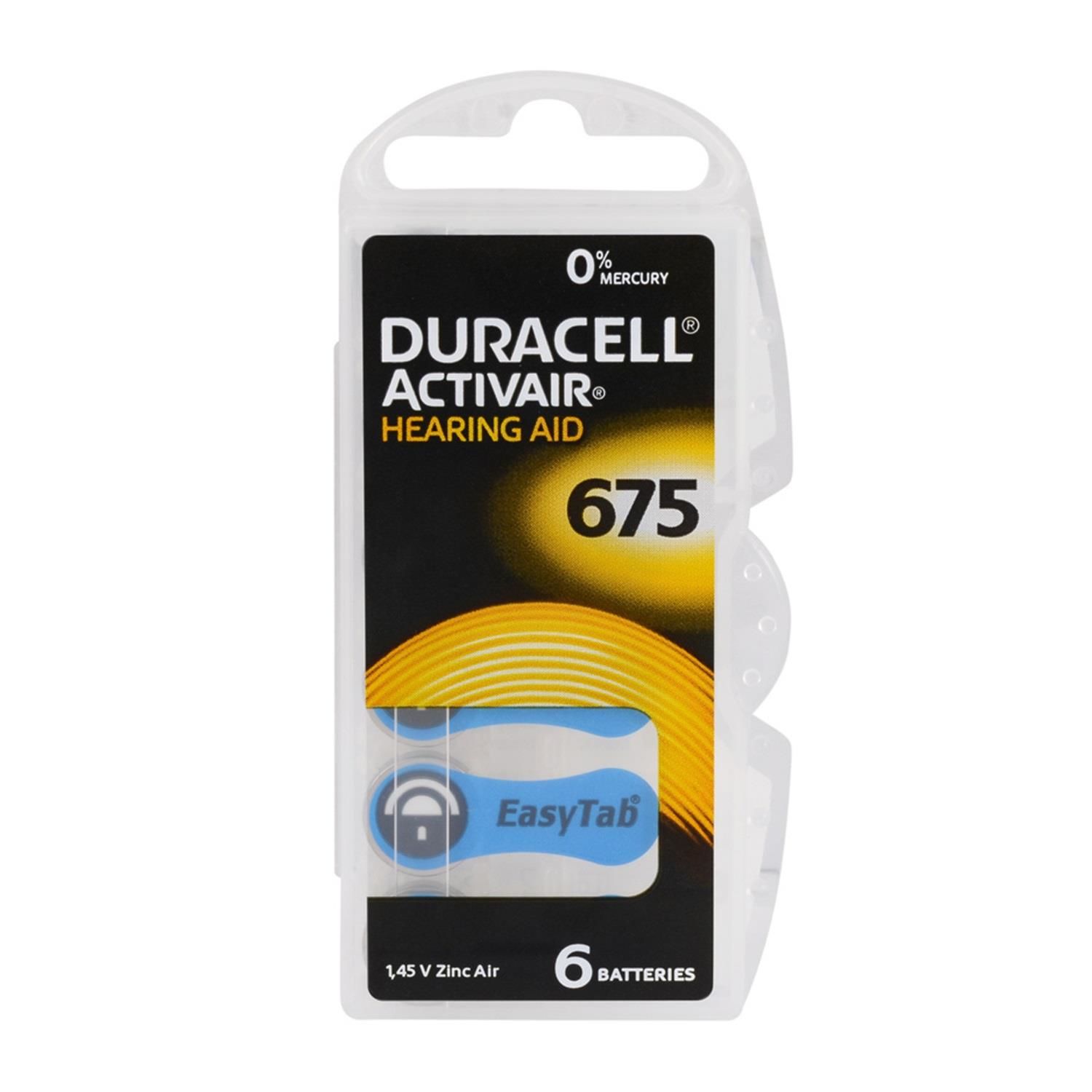 Duracell Activair 675 İşitme Cihazı Pili 6 Adet