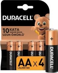 Duracell Alkalin AA Kalem Piller 4’lü paket