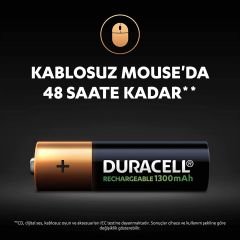 Duracell AA 1300mAh 2 Adet Şarj Edilebilir Pil