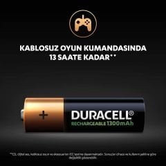 Duracell AA 1300mAh 2 Adet Şarj Edilebilir Pil