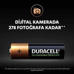 Duracell AA 1300mAh 2 Adet Şarj Edilebilir Pil