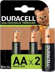 Duracell AA 1300mAh 2 Adet Şarj Edilebilir Pil