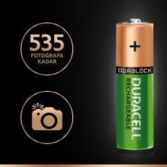 Duracell AA 2500mAh 2 Adet Şarj Edilebilir Pil