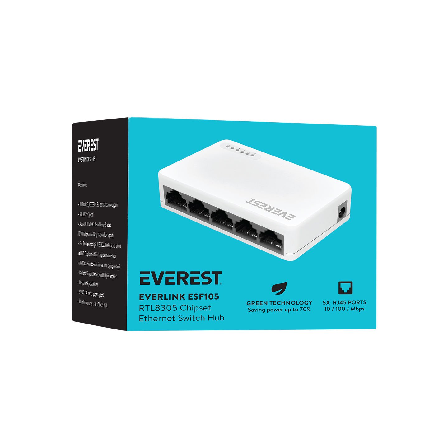 Everest ESF105 5 Port 10/100 Mbps Switch