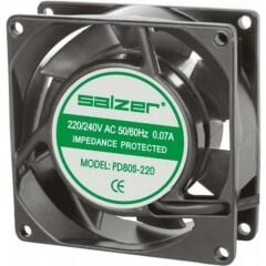 Salzer PD80S-24 80X80X25 24V DC Sleeve Kablolu Kare Fan