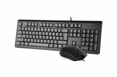 Q A4 TECH KR-9276 KEYBORD STANDART USB+OPTIK MOUSE SIYAH