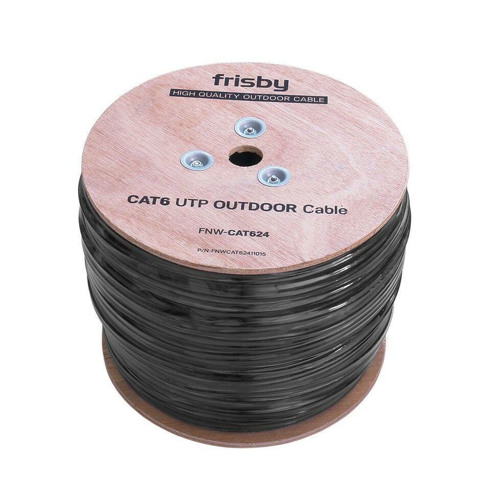 FRISBY FNW-CAT624 23AWG UTP CAT6 DIŞ MEKAN (OUTDOOR) SIYAH  KABLO 305 METRE