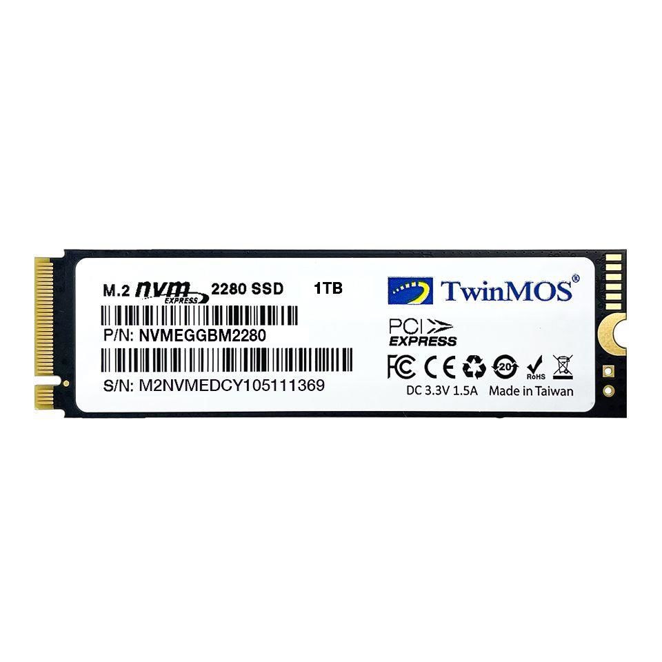 1 TB TwinMOS  M.2 NVMe PCIe 3DNAND SSD 2455Mb/1832Mb/s(NVMeGGBM2280)