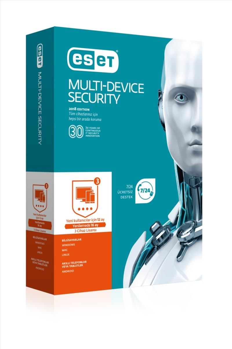 ESET İnternet Securty V10 3 Kullanıcı 1 Yıl TR Kutu