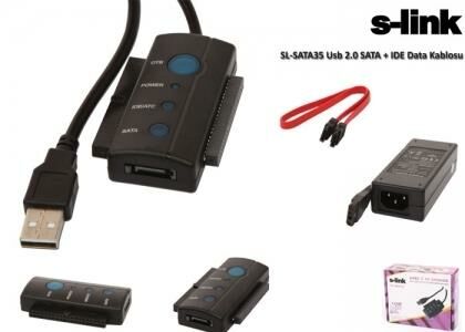 S-LINK SL-SATA35 USB TO SATA+ IDE2.0 ÇEVİRİCİ