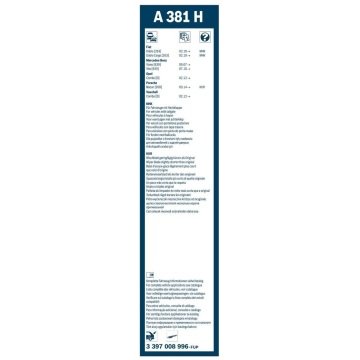 Mercedes Vito Bosch Arka Silecek 38cm 2011-2014 Rear A381H