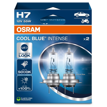 Osram H7 Cool Blue Intense Beyaz 5000K 12V 55W 2'li Ampul Set