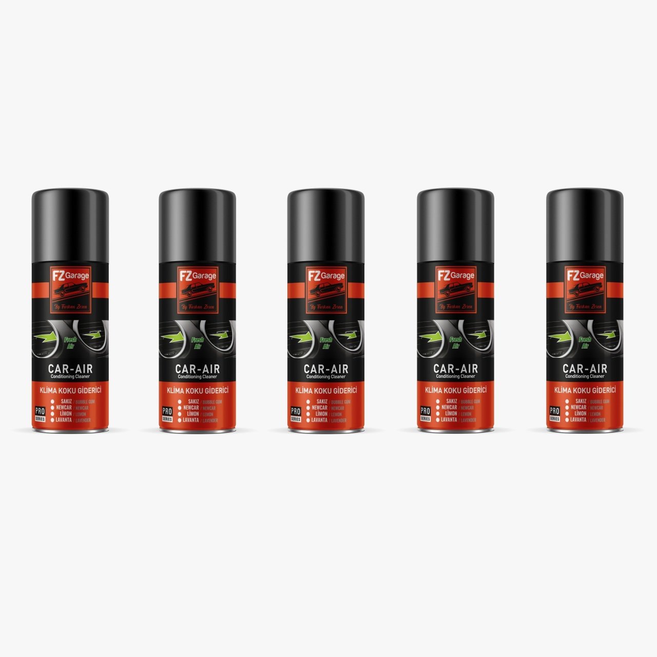 FZ Garage Temizleyici Klima Fresh Koku Bombası Limon 200ml 5 Adet