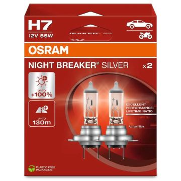 Osram H7 Night Breaker Silver +%100 12V 55W 2'li Ampul Set