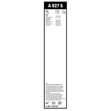 Bosch VW Golf 4 Silecek Takımı Aerotwin 2003-2005 A927S