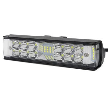 Beyaz Led Sarı Çakarlı Off Road Sis Panjur Farı Çalışma Lambası 34 Led 12V