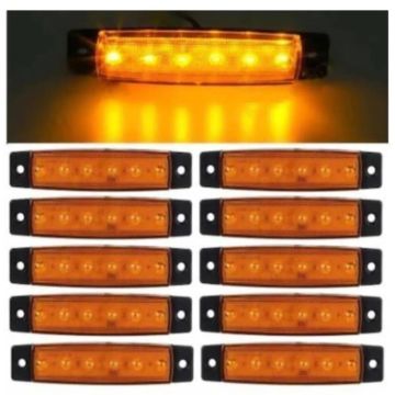 Off Road Basamak Aydınlatma Ledi Parmak Led Sarı 6 Led 12-24V (10 Adet)