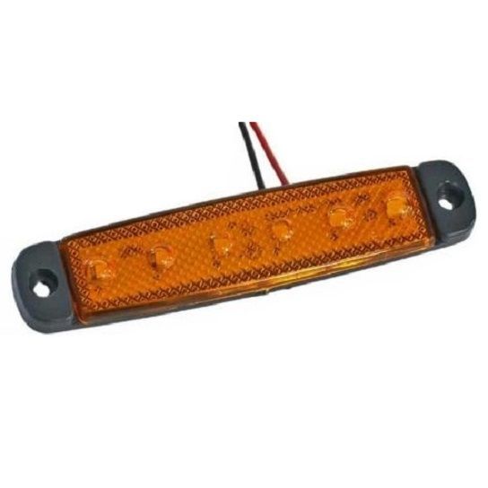 Off Road Basamak Aydınlatma Ledi Parmak Led Sarı 6 Led 12-24V (1 Adet)