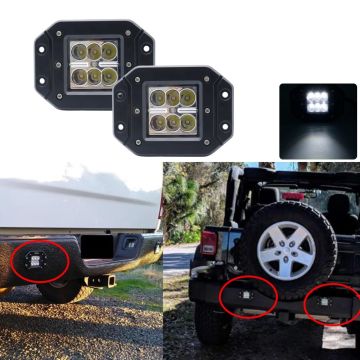 Beyaz Led Off Road Gömme Sis Farı Çalışma Lambası Projektör 6 Led 10-30V 18W