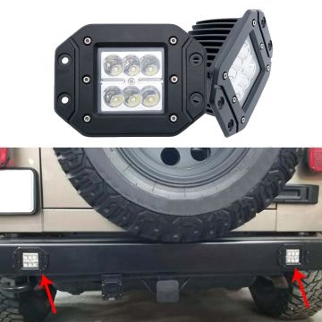 Beyaz Led Off Road Gömme Sis Farı Çalışma Lambası Projektör 6 Led 10-30V 18W
