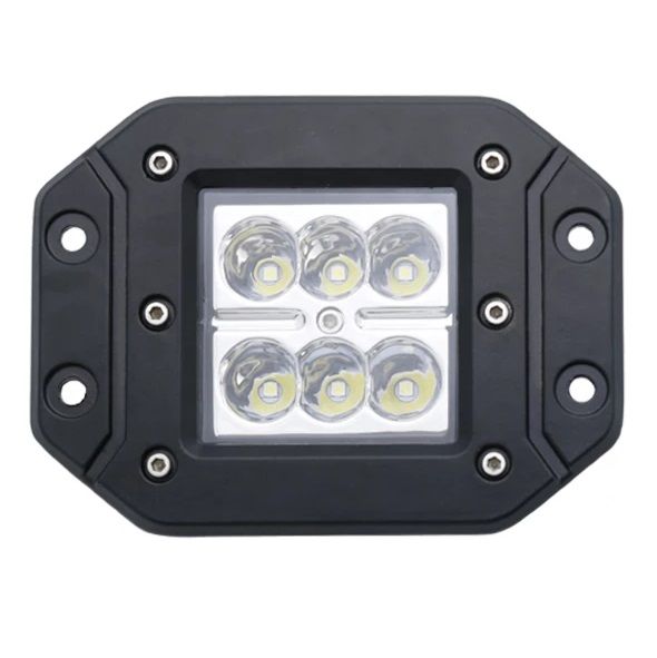 Beyaz Led Off Road Gömme Sis Farı Çalışma Lambası Projektör 6 Led 10-30V 18W