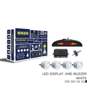 Niken Led Ekranlı ve Ses İkazlı Park Sensörü Beyaz