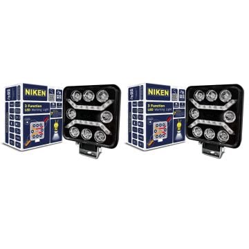 Niken Pro 8 Led Kare 3 Fonksiyonlu Off Road Sis Farı Çalışma Lambası 2 Adet 12-24V 27W