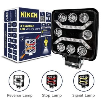 Niken Pro 8 Led Kare 3 Fonksiyonlu Off Road Sis Farı Çalışma Lambası 4 Adet 12-24V 27W