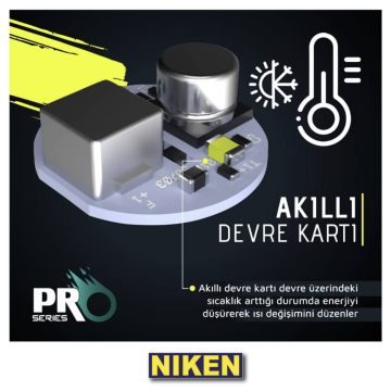 Niken Pro Seri Slim Led Xenon Far Ampulü HIR2 9012 12V 6000K 8000LM