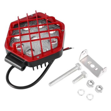Beyaz Led Kırmızı Kafes Off Road Sis Farı Çalışma Lambası 16 Led 12-24V 45W