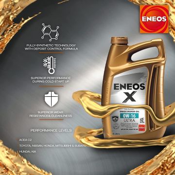 Eneos X 0w16 Ultra Motor Yağı 4 Litre Ü.T. 2022