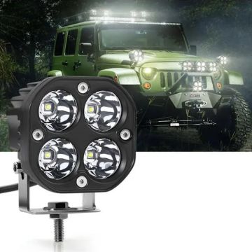 3'' Beyaz Led Spot Uzun Kısa Off Road, Motosiklet Sis Farı Çalışma Lambası 12-24V 40W