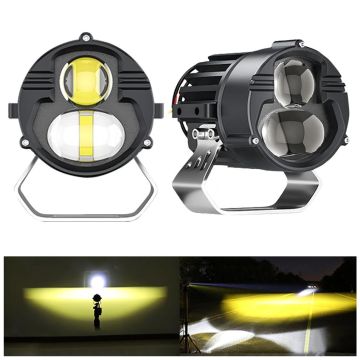 3'' Beyaz Sarı Led Spot Uzun Kısa Off Road, Motosiklet Sis Farı Çalışma Lambası 12-24V 40W