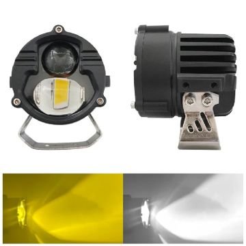 3'' Beyaz Sarı Led Spot Uzun Kısa Off Road, Motosiklet Sis Farı Çalışma Lambası 12-24V 40W