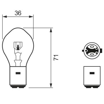 Bosch Pure Light S2 Far Ampulü 12V 35/35W BA20d (1 Adet)