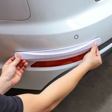Oto, Araç Tampon Koruyucu Yumuşak Esnek Karbon Beyaz (2 Adet)