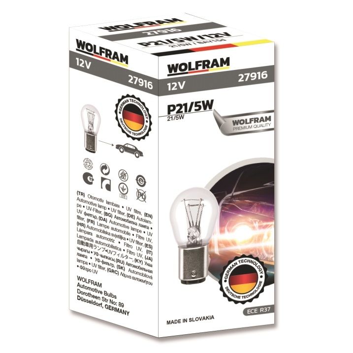 Wolfram P21/5W 1016 Stop Ampul 12V 21/5W (10 Adet)