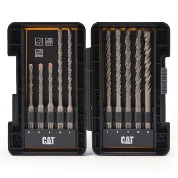 CAT DA03901 10 Parça Tungsten Karbür SDS-Plus Beton Matkap Uç Seti