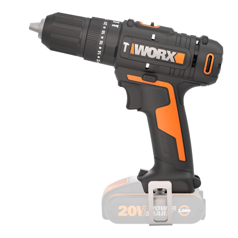 WORX WX370.9 20Volt Profesyonel Şarjlı Darbeli Matkap (Akü Dahil Değildir)