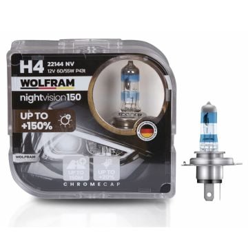 Wolfram H4 Night Vision 150 +%150 12V 60/55W 2'li Ampul Set
